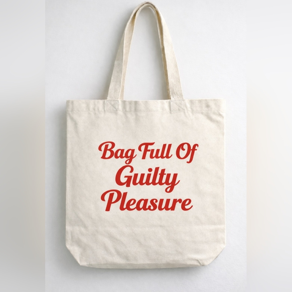 Bag Full Of Guilty Pleasure Custom Canvas Tote Bag